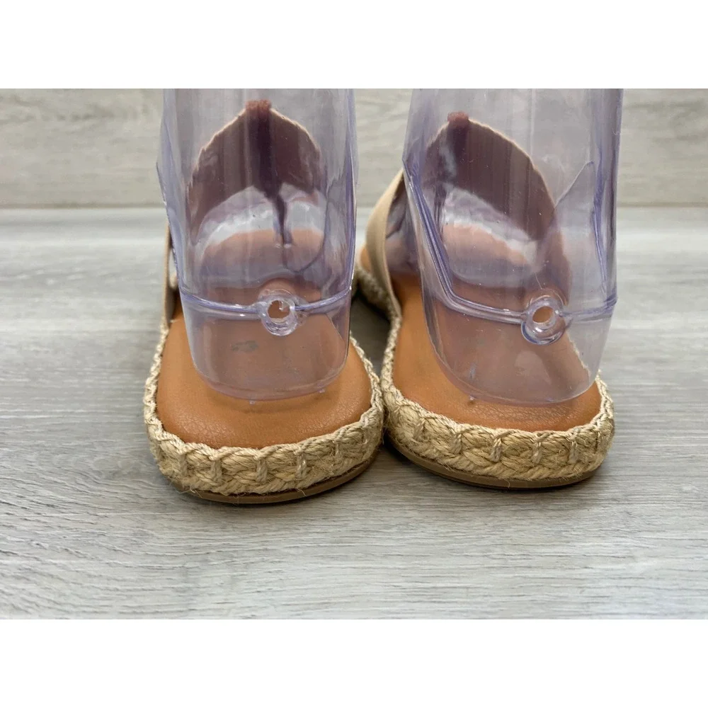 Tommy Bahama Modena Light Tan Espadrille Thong Slide Sandals Women's 7.5 Shoes